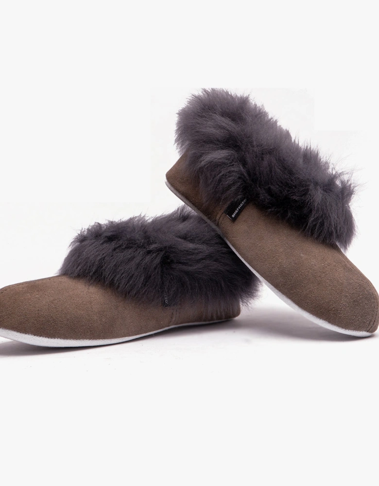 ANNELIE Womens Sheepskin Full Slippers Asphalt