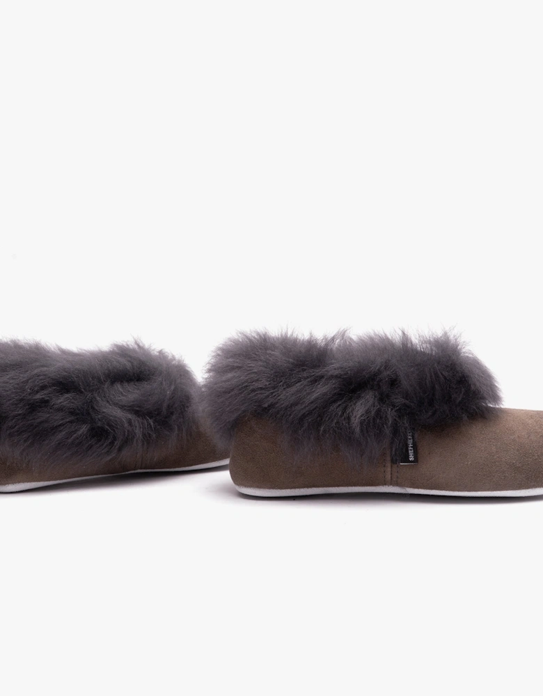 ANNELIE Womens Sheepskin Full Slippers Asphalt