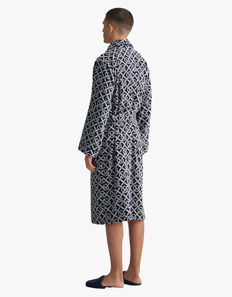 G-PATTERN Unisex Bathrobe Evening Blue