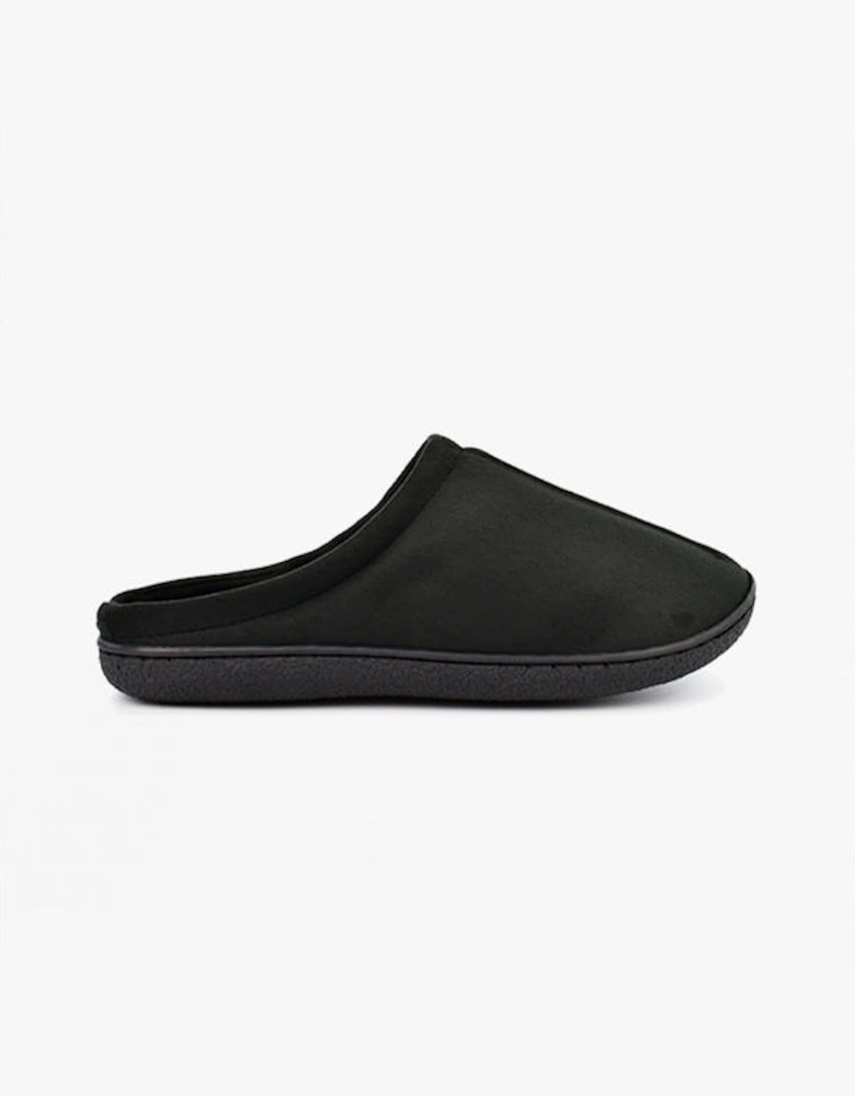 ALEX Mens Microfibre Mule Slippers Black