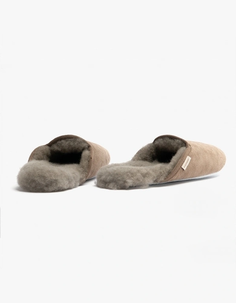 CLEO Womens Sheepskin Mules Stone