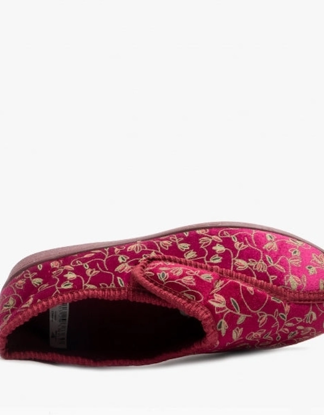 JANICE Womens Full Slippers Wine