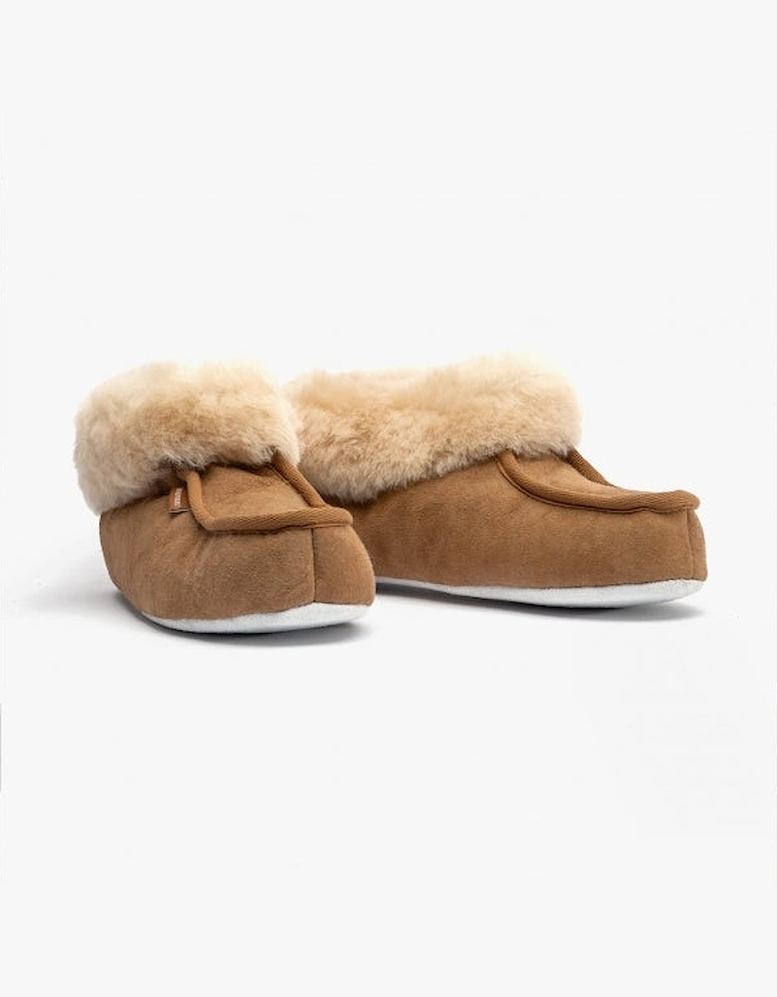 MOA Womens Sheepskin Slipper Boots Chestnut