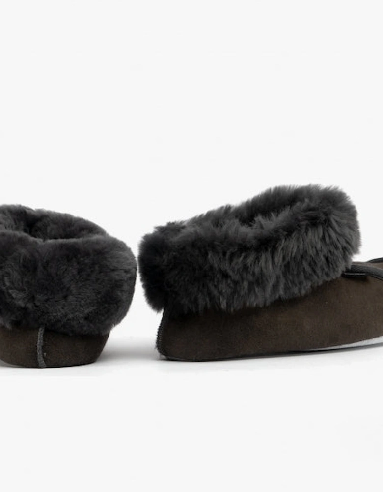 MOA Womens Sheepskin Slipper Boots Asphalt