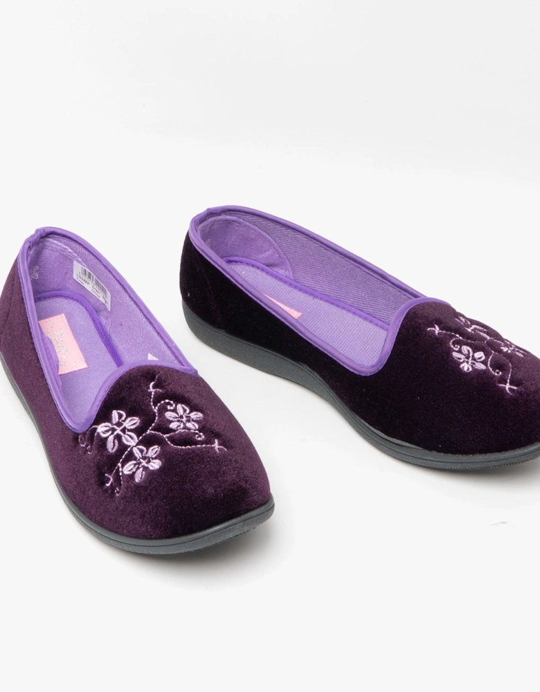 JENNY Womens Full Slippers Purple