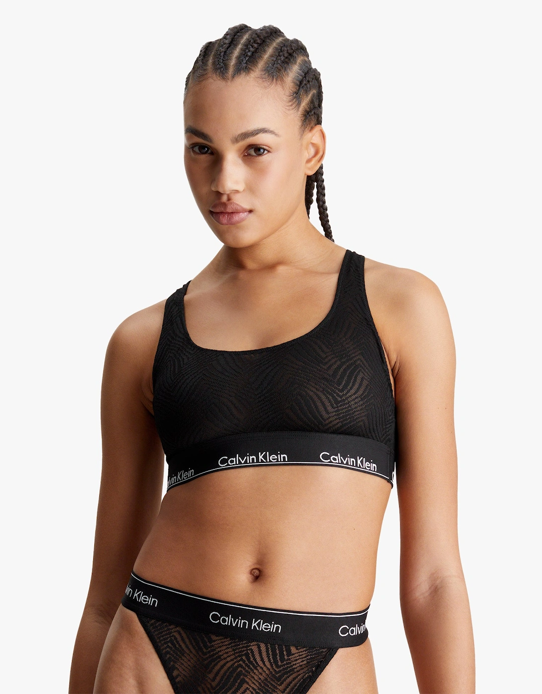 LACE Unlined Bralette Womens Black