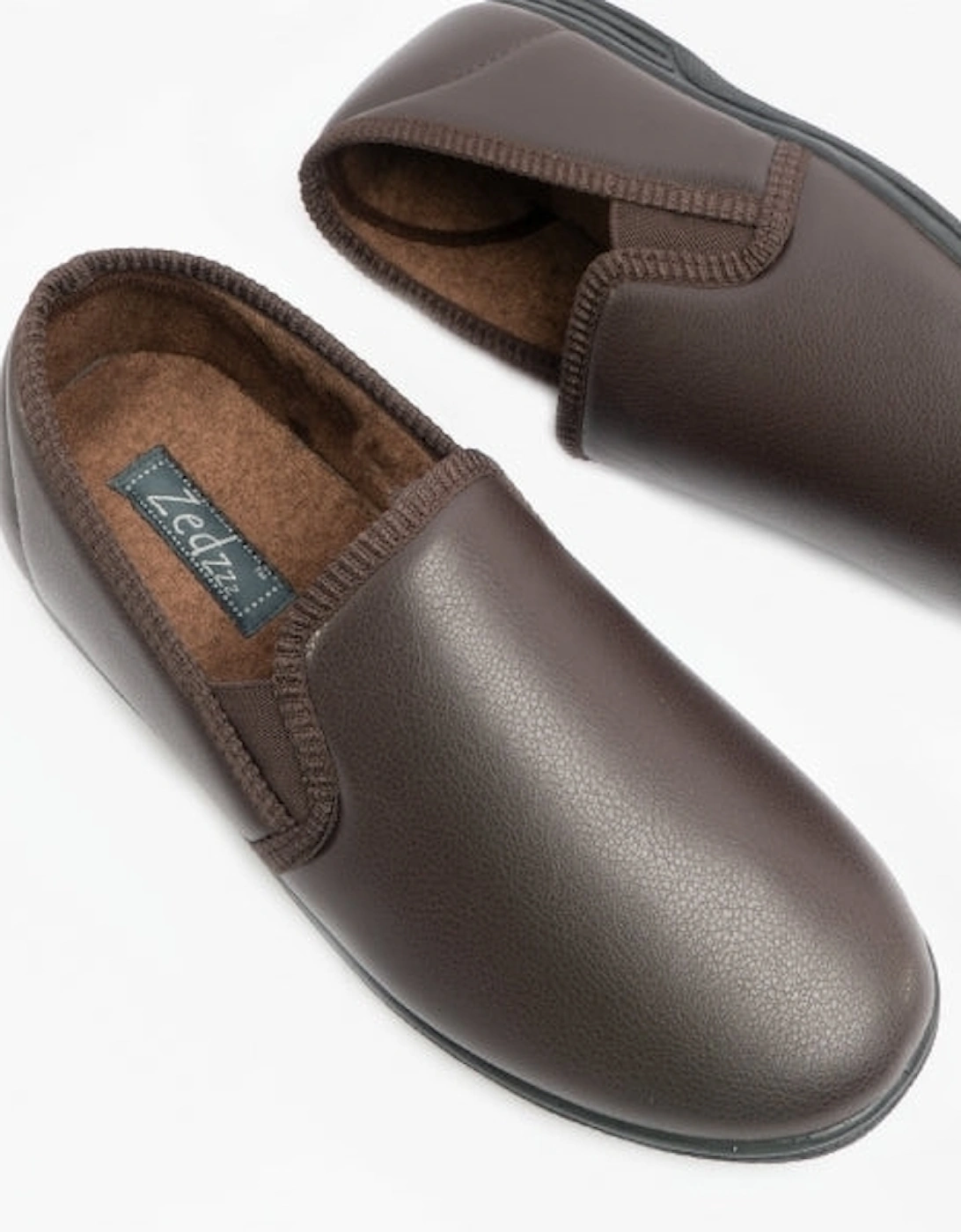 IVOR Mens Full Slippers Brown