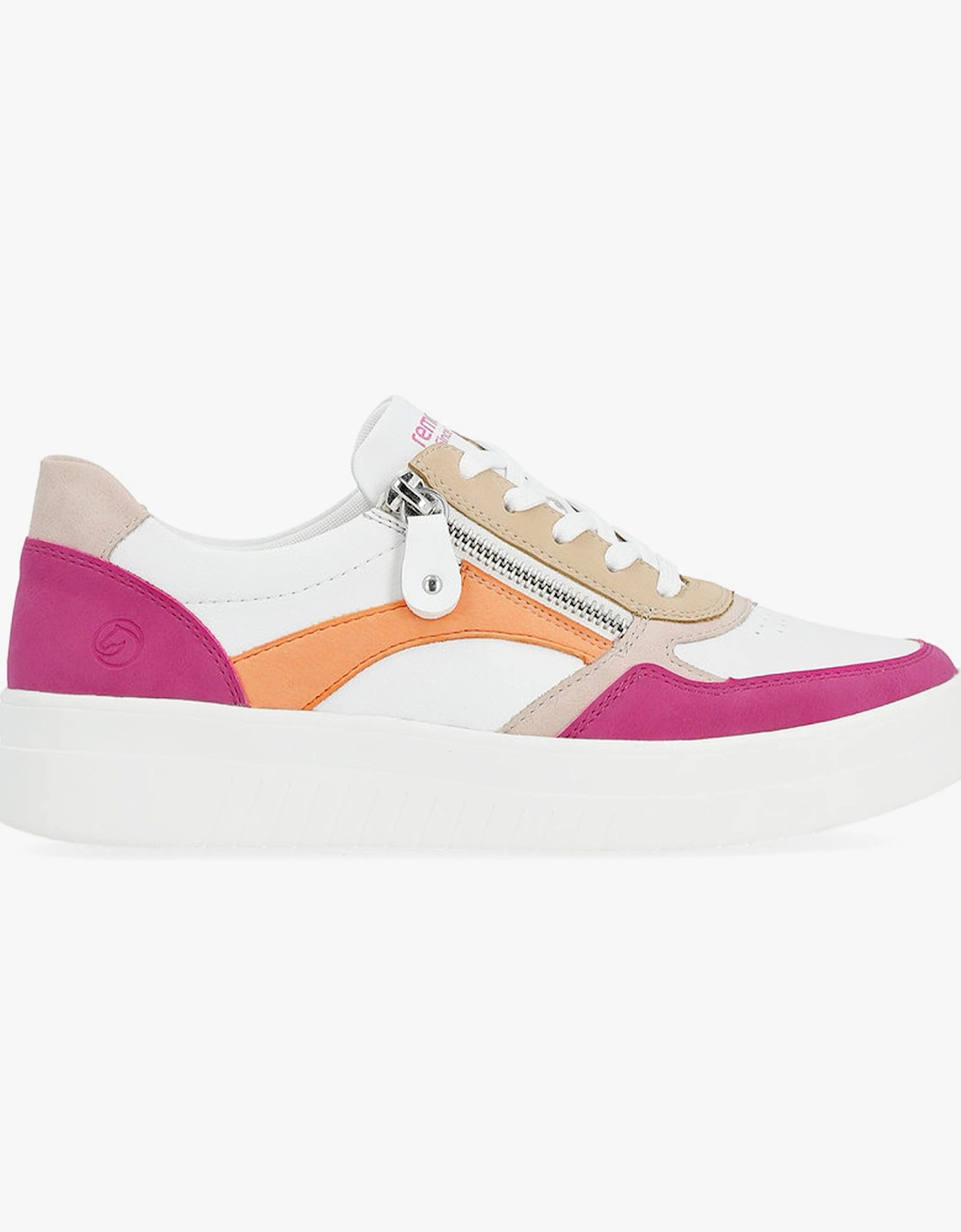 KENDRA Womens Trainers White/Fuschia, 8 of 7