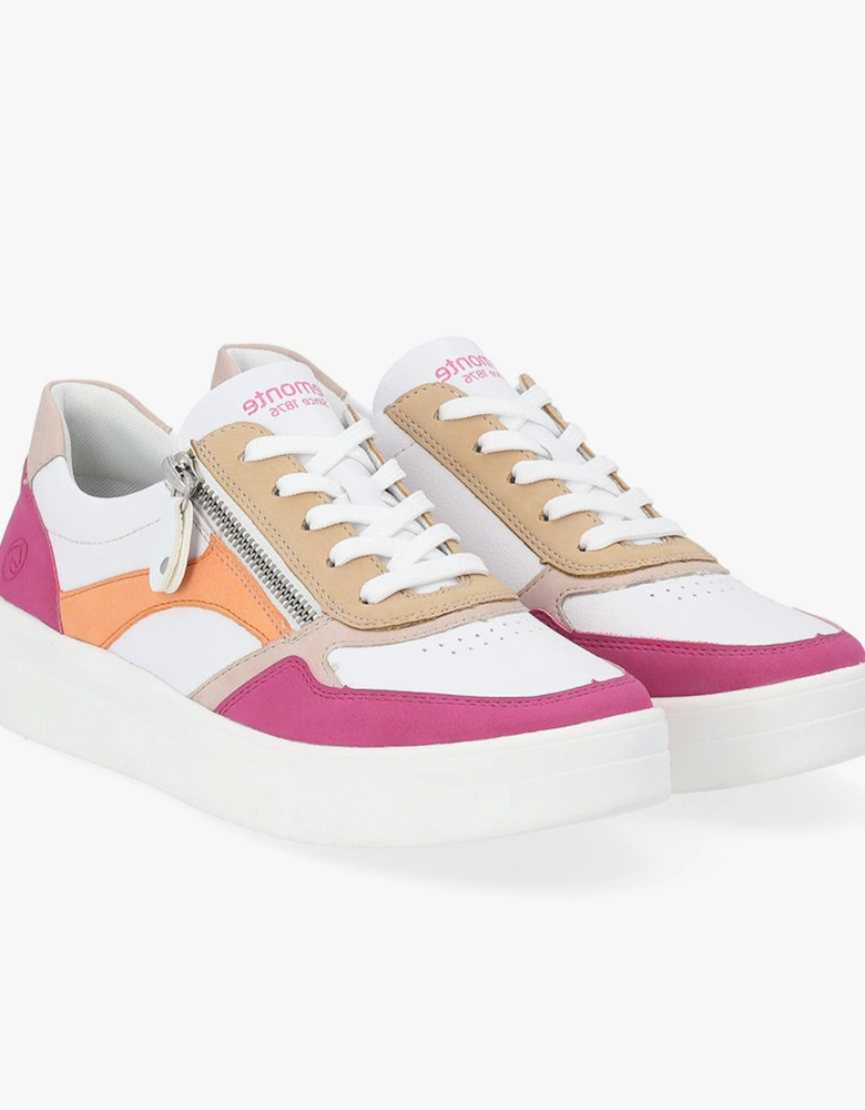 KENDRA Womens Trainers White/Fuschia