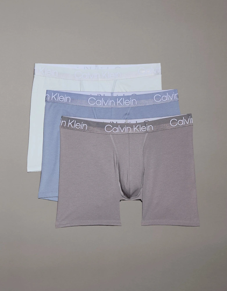 MODERN STRUCTURE COTTON Mens 3 Pack Boxer Briefs Multicoloured