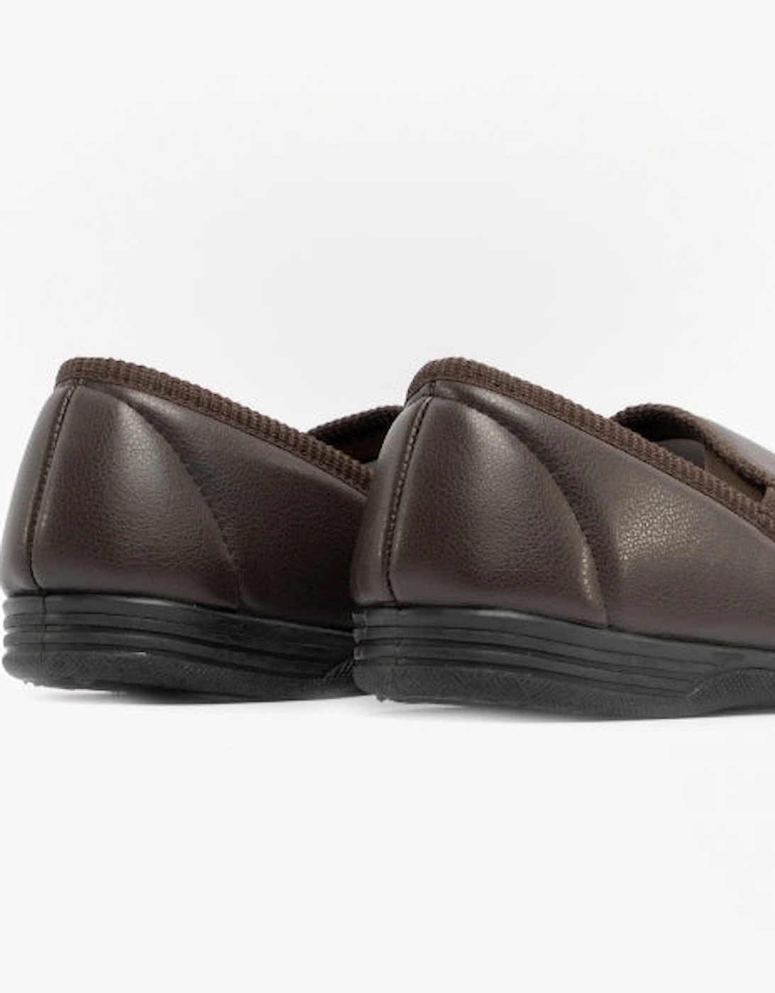 IVOR Mens Full Slippers Brown