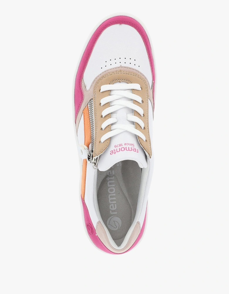 KENDRA Womens Trainers White/Fuschia