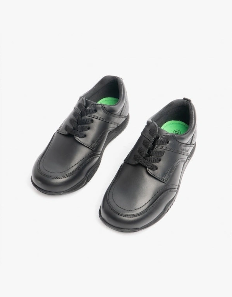 HARVEY Boys Leather School Shoes Black