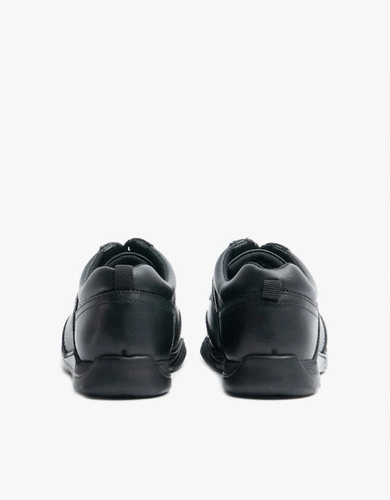 HARVEY Boys Leather School Shoes Black