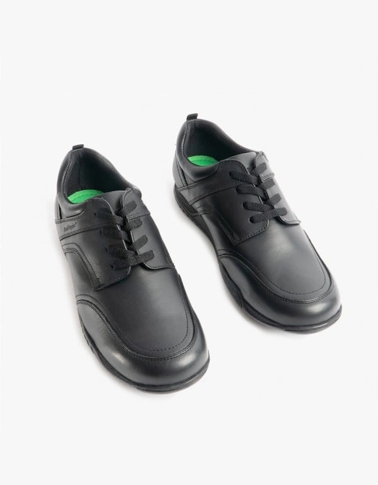 HARVEY SENIOR Boys Leather School Shoes Black