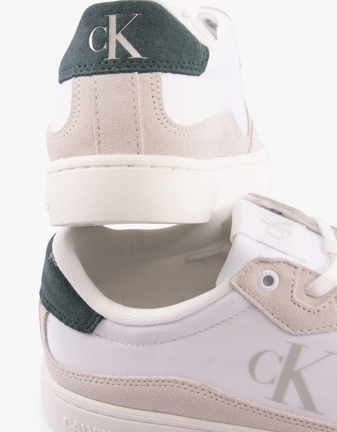 Jeans CLASSIC CUPSOLE ICON Mens Trainers Bright White/Green Palm