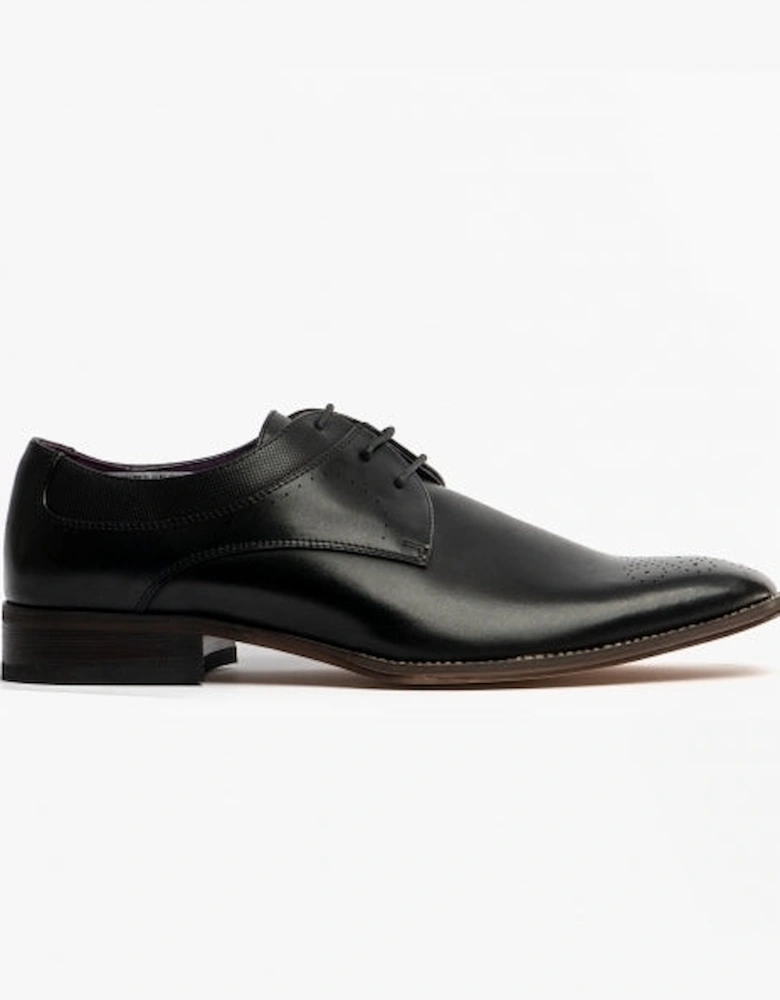 HANSEN Mens Brogue Oxford Shoes Black