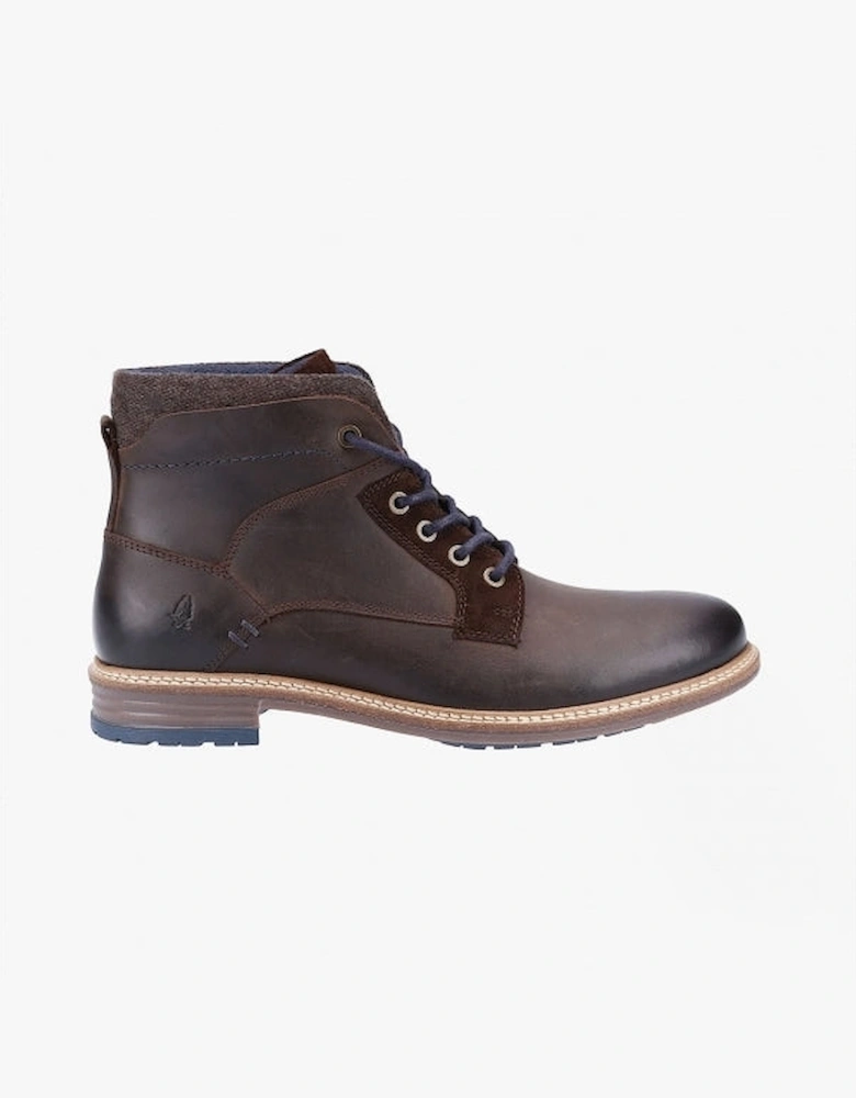 JOEL Mens Leather Boots Brown