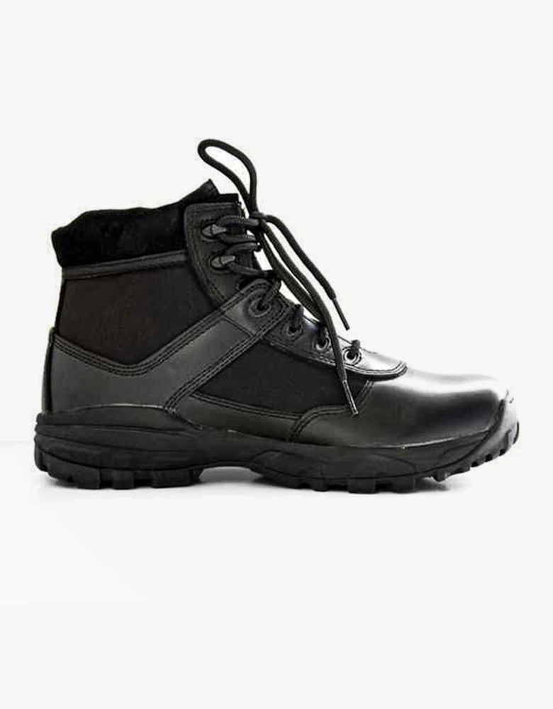 COVER II Unisex Leather Work Boots Black