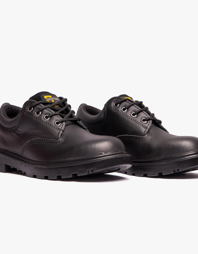 CONTRACTOR Unisex Leather Safety Shoes Black