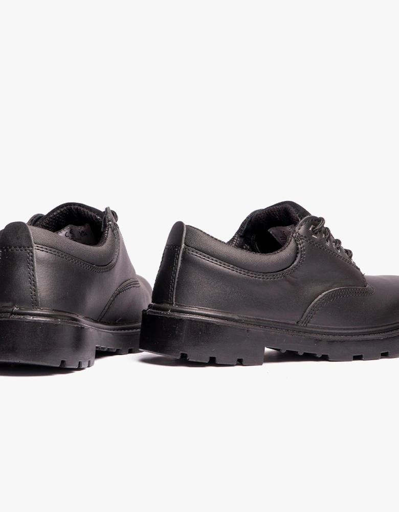 CONTRACTOR Unisex Leather Safety Shoes Black