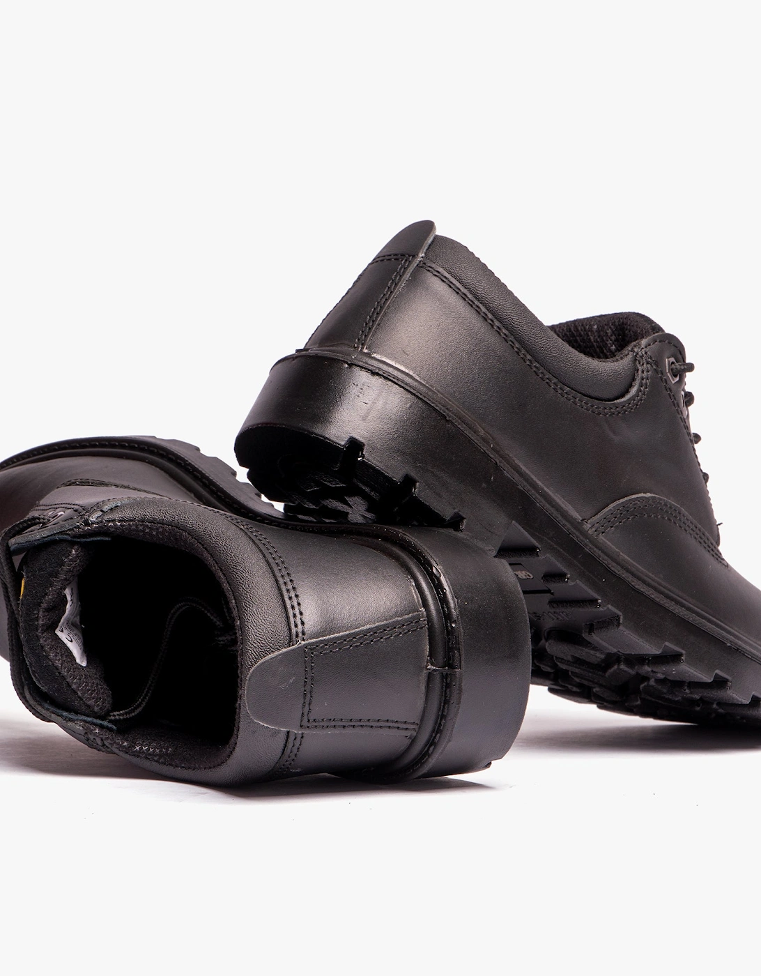 CONTRACTOR Unisex Leather Safety Shoes Black