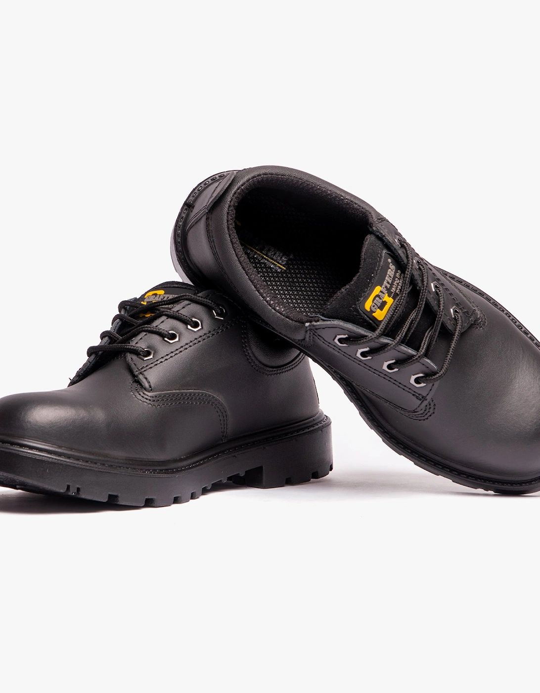 CONTRACTOR Unisex Leather Safety Shoes Black