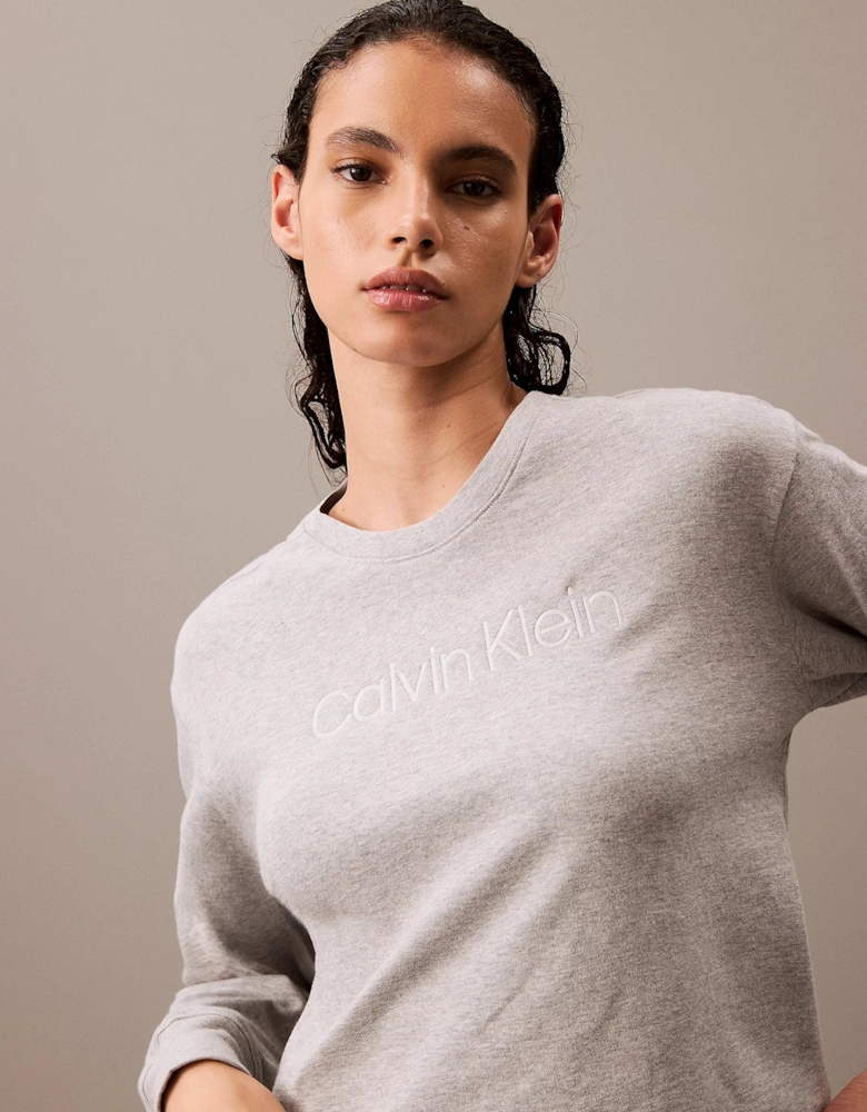 MODERN TERRY Womens Sweatshirt Grey Heather