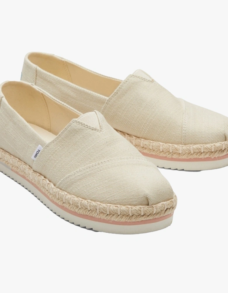 ALPARGATA PLATFORM ROPE Womens Slip-On Canvas Espadrilles Natural