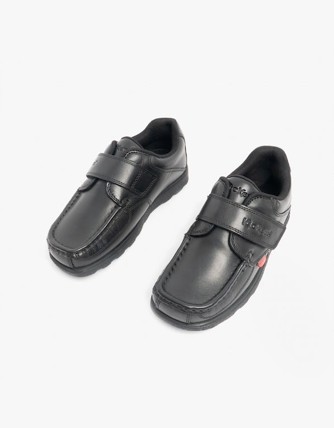 FRAGMA SINGLE STRAP Boys Leather Moccasin Shoes Black