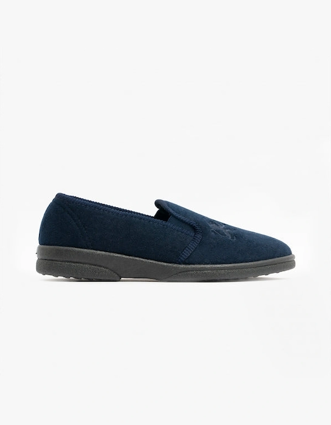 FRAZER Mens Full Slippers Navy, 6 of 5