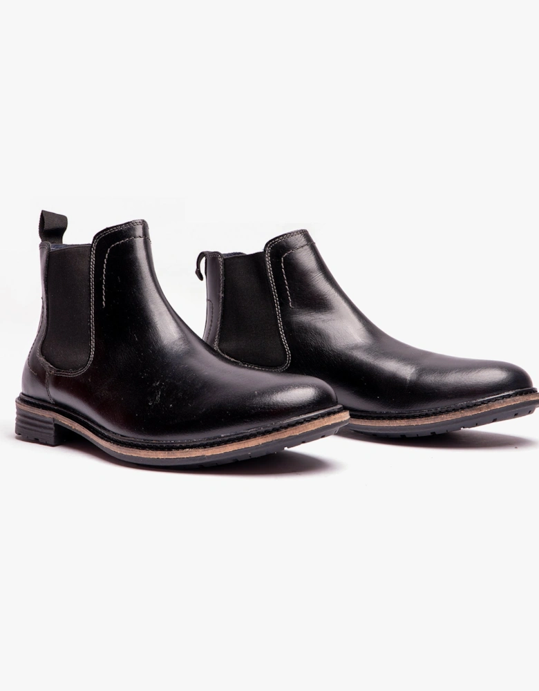 JUSTIN Mens Chelsea Boots Black