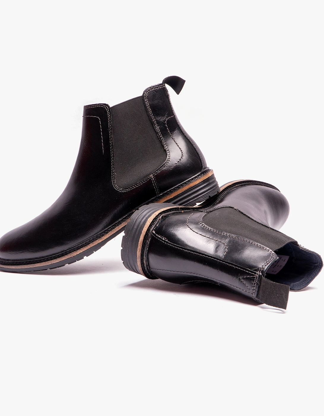 JUSTIN Mens Chelsea Boots Black