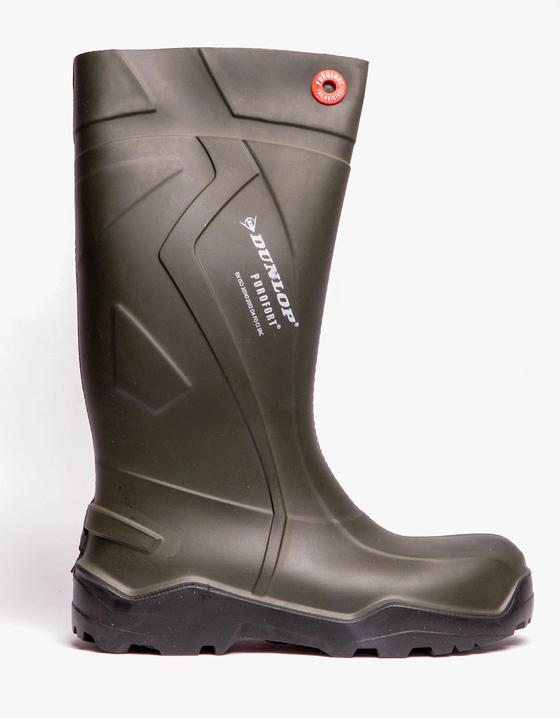 Men's Dunlop PUROFORT+ Unisex Non-Safety Wellington Boots Green - Size: 9