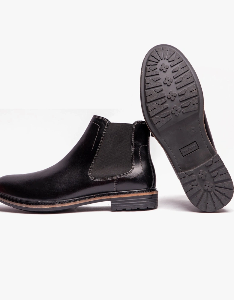 JUSTIN Mens Chelsea Boots Black