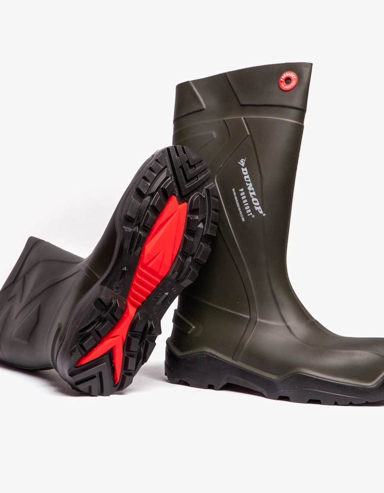 PUROFORT+ Unisex Non-Safety Wellington Boots Green