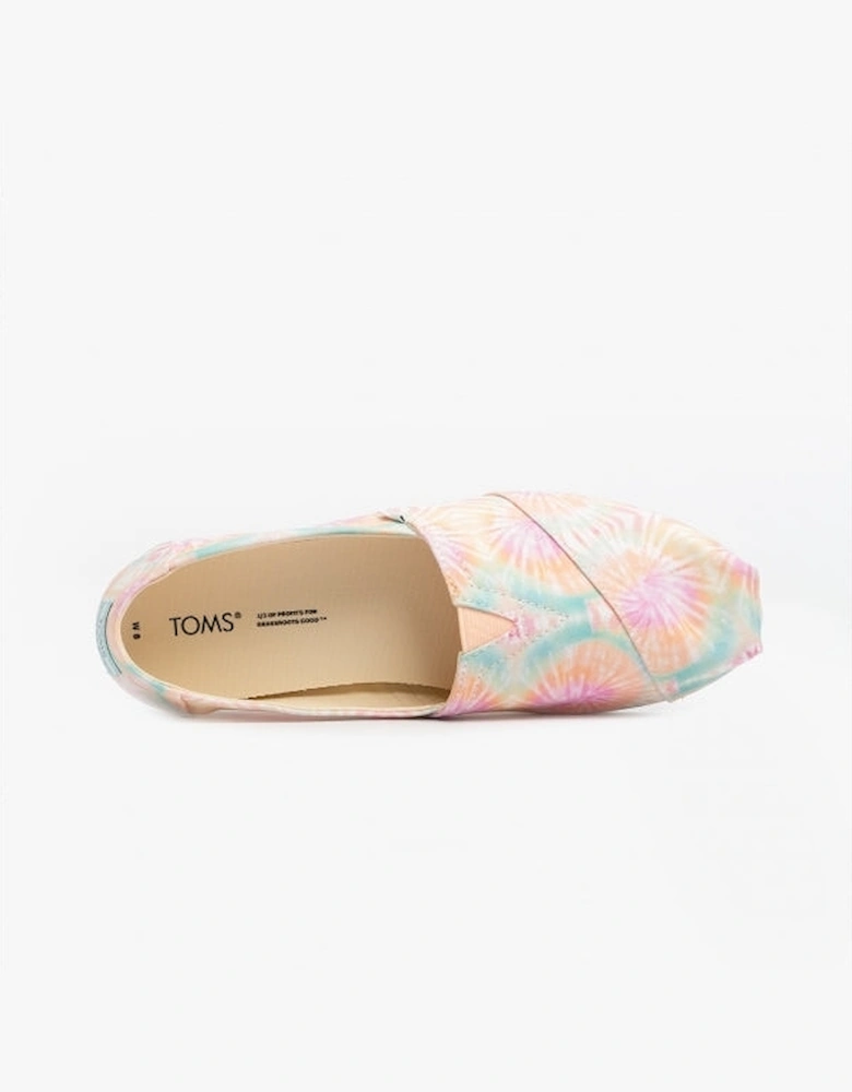 ALPARGATA Womens Canvas Espadrille Pink Swirl