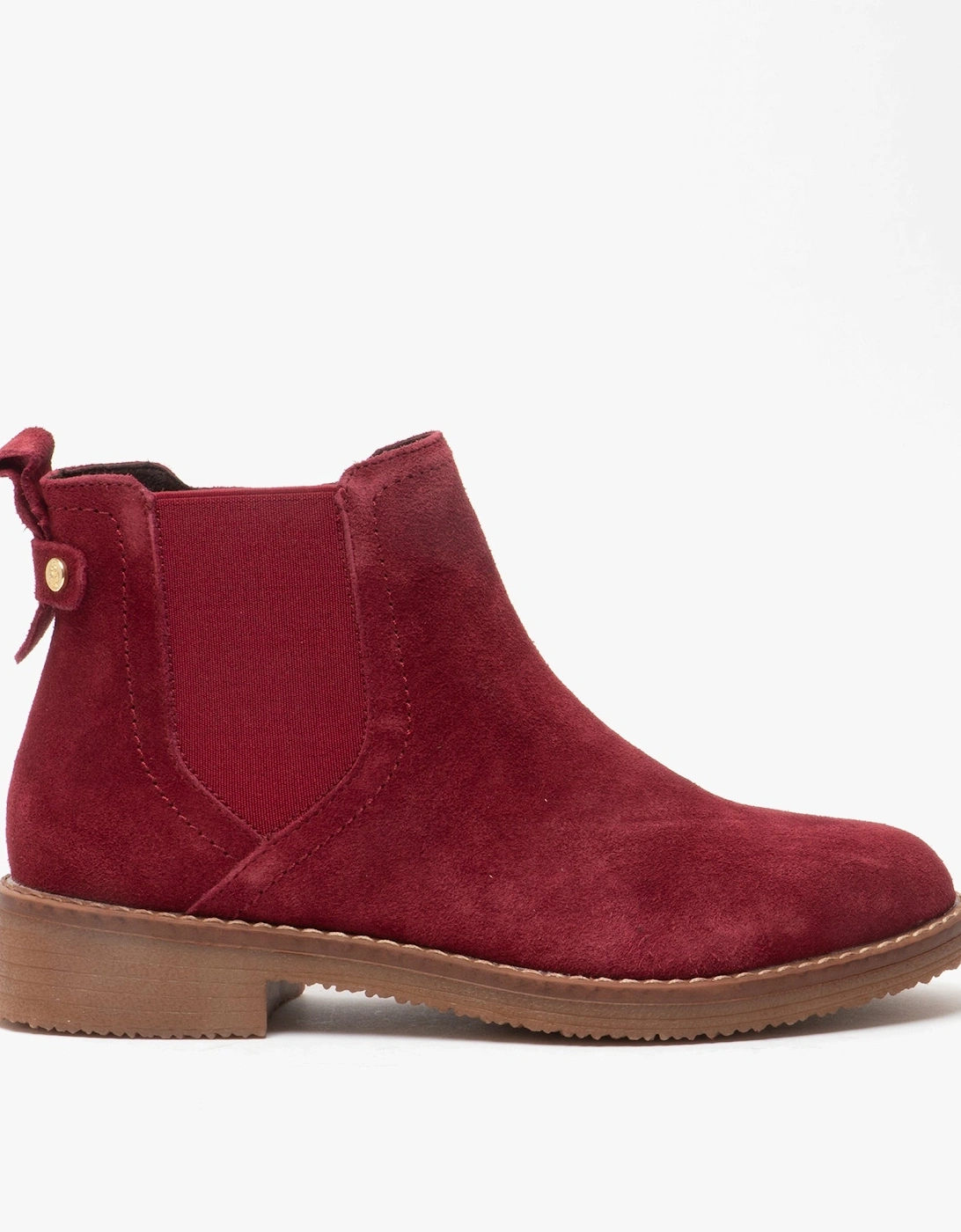 MADDY Womens Suede Ankle Boot Bordo, 6 of 5