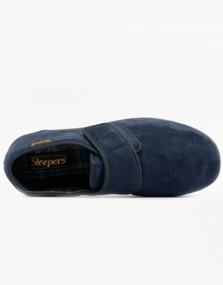 TOM Mens Full Slippers Navy Blue