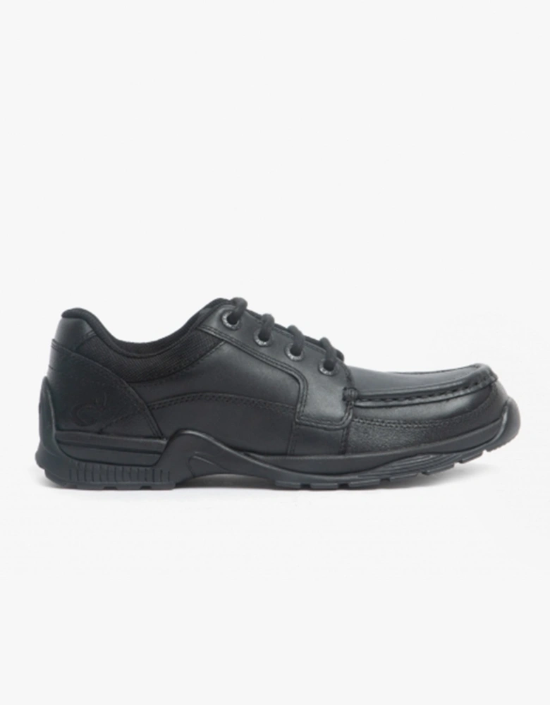 DYLAN Boys Leather Lace-Up School Shoes Black