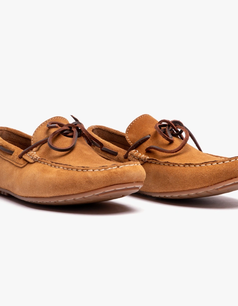 REUBEN Mens Boat Shoes Tan