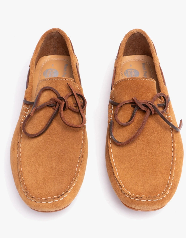 REUBEN Mens Boat Shoes Tan