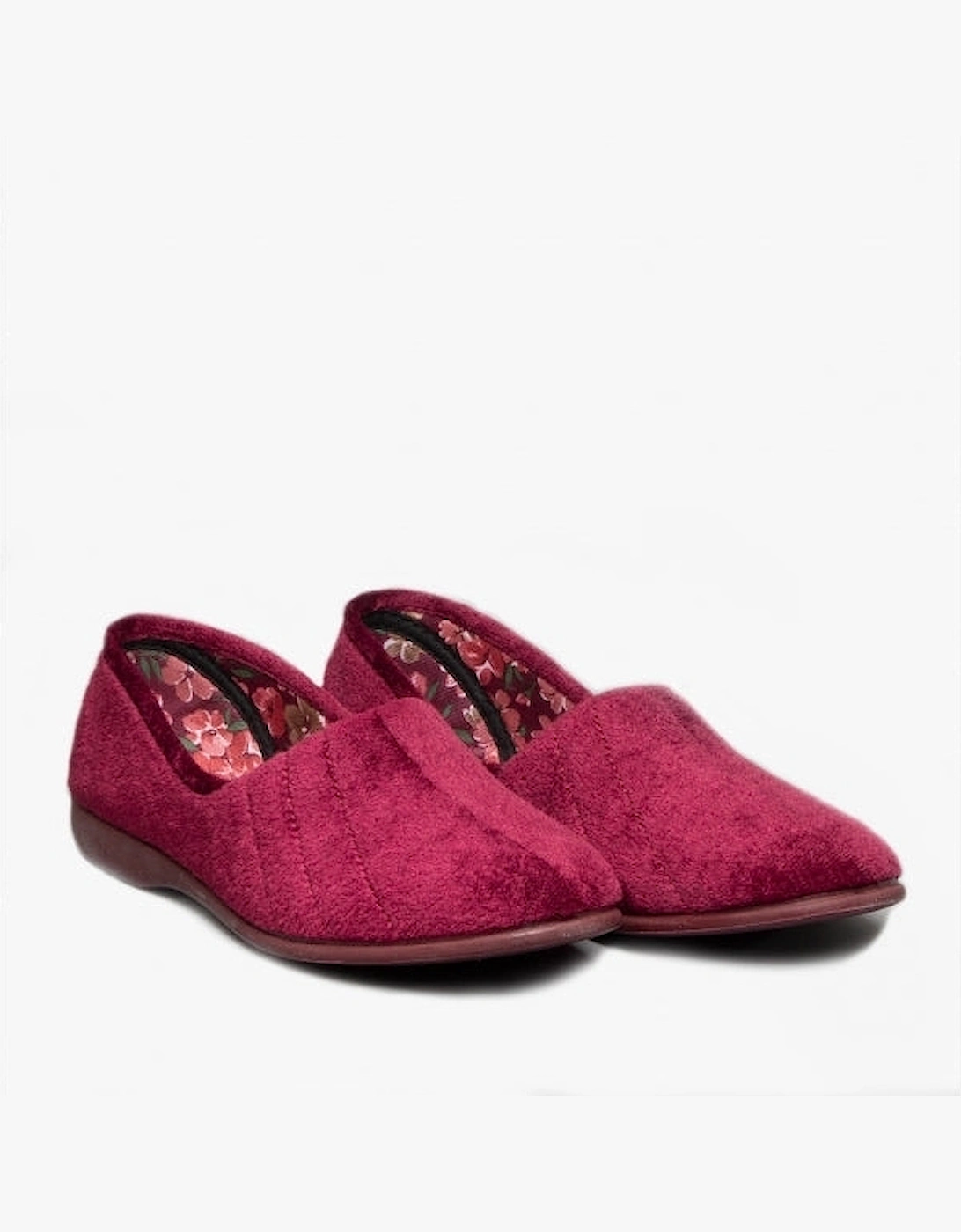 AUDREY Womens Slippers Burgundy