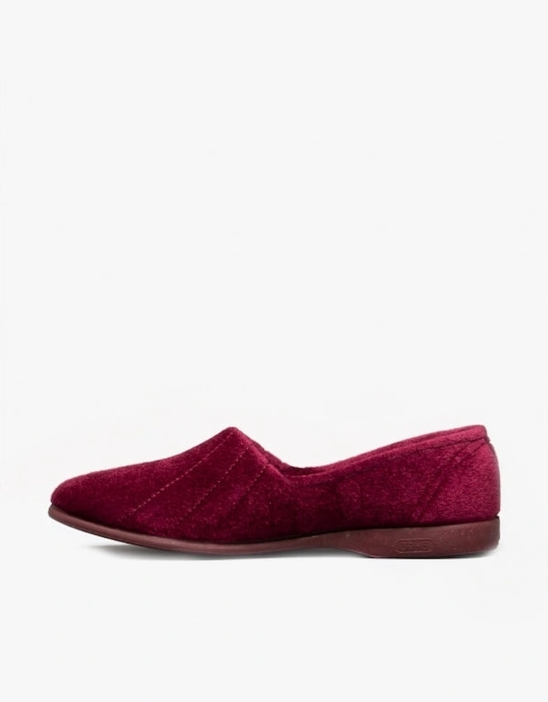 AUDREY Womens Slippers Burgundy