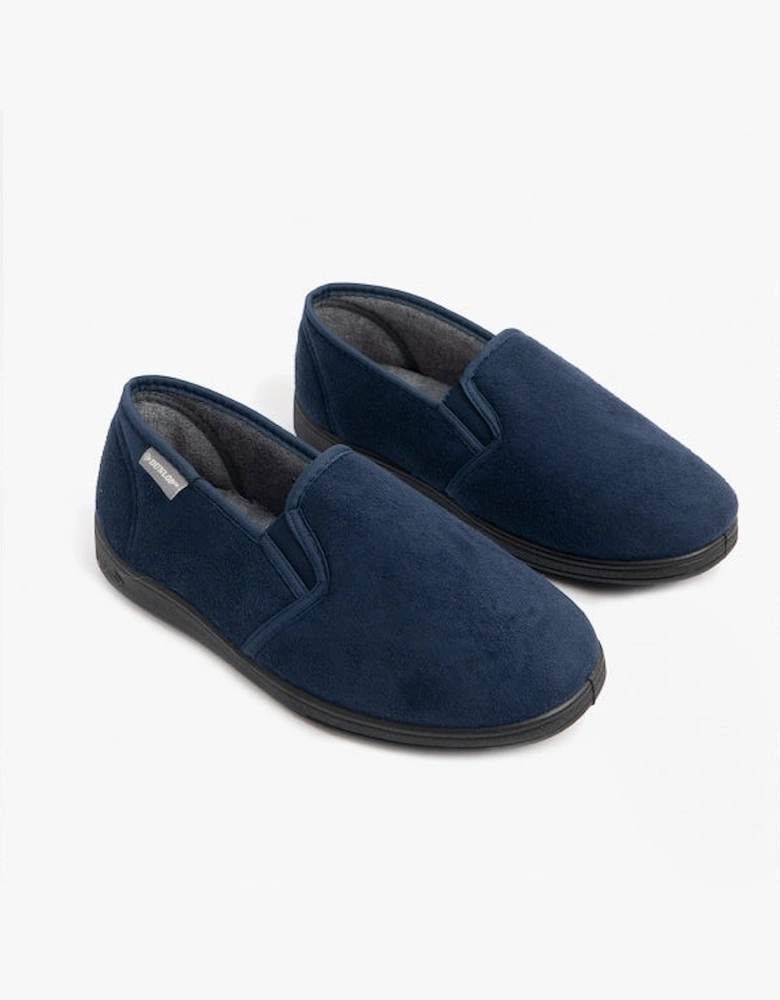 JETHRO Mens Full Slippers Blue