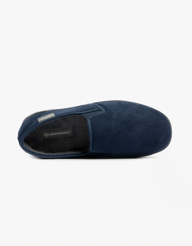 JETHRO Mens Full Slippers Blue