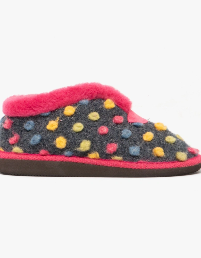 TILLY Womens Boot Slippers Fuchsia/Multi