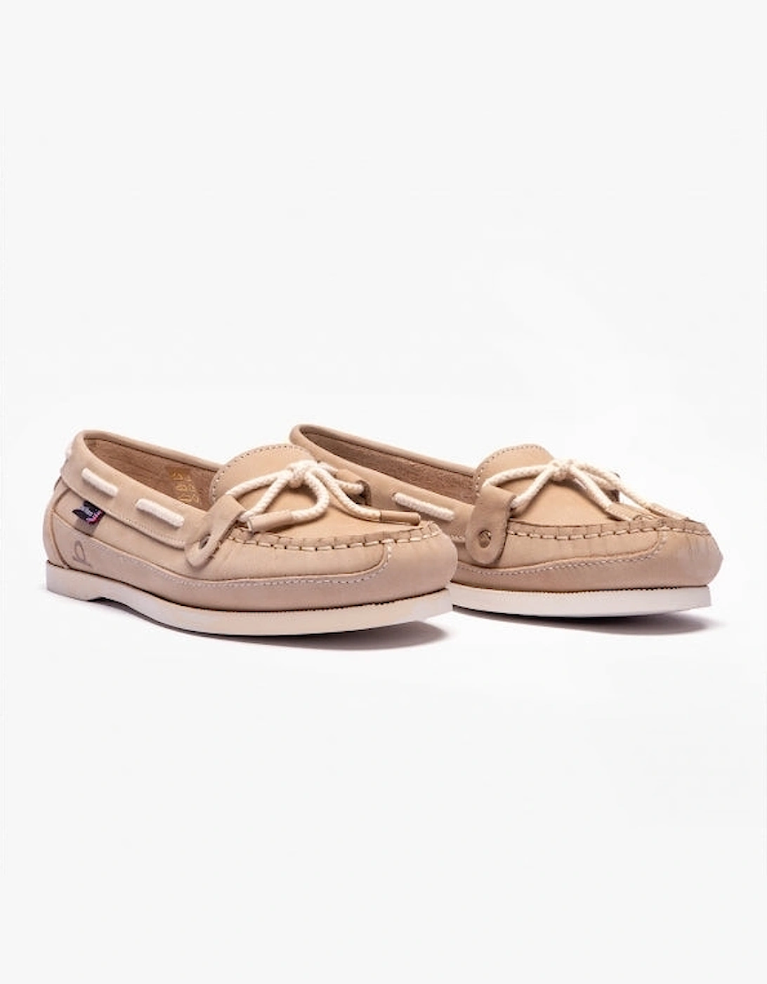 ALCYONE G2 Womens Nubuck Boat Shoes Stone