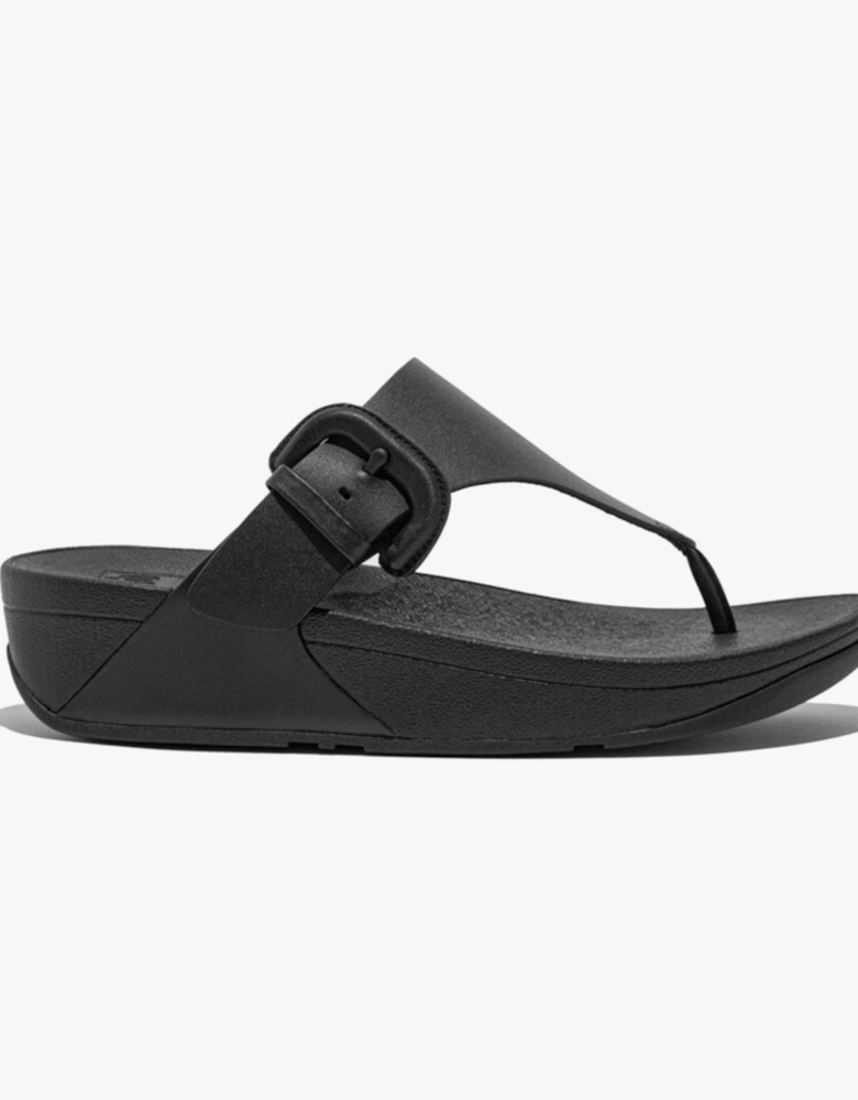 LULU COVERED-BUCKLE Womens Toe Post Black