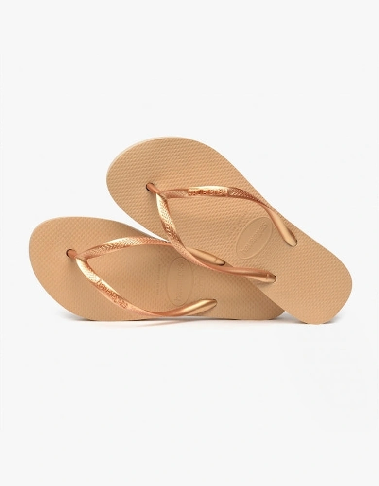 HAV SLIM FLATFORM Womens Flip Flops Golden